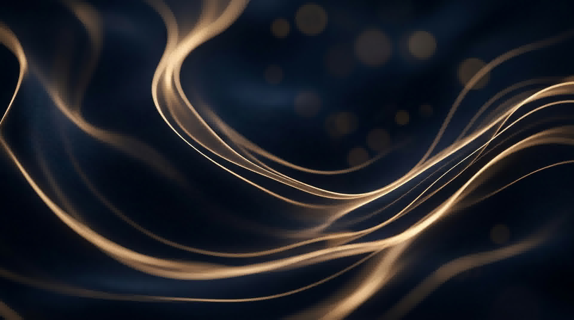 Abstract luxury texture with flowing gold lines on deep navy